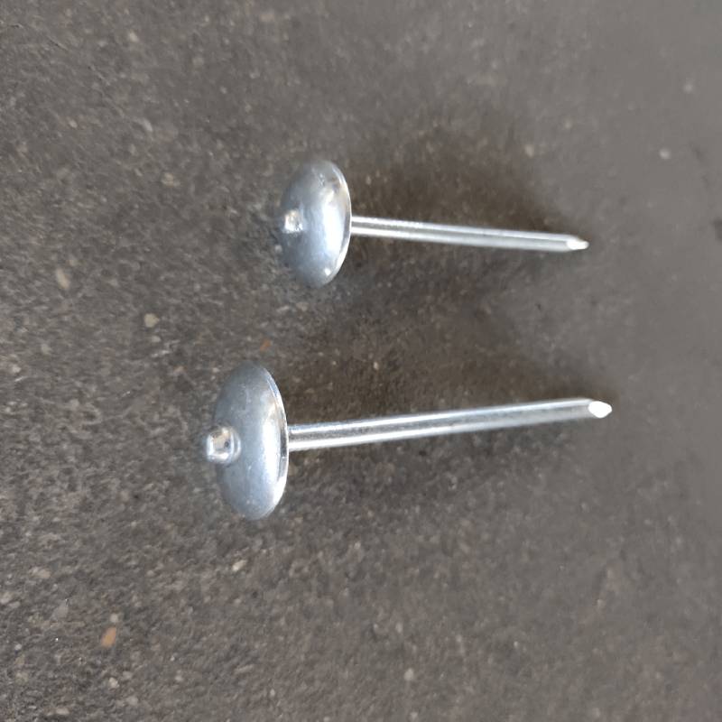 blue painting concrete nail